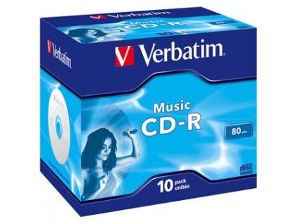 VERBATIM CD-R AUDIO 80MIN, 16x, jewel case 10 ks