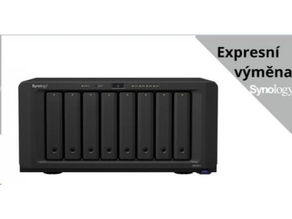 Synology DS1821+ DiskStation (4C/Ryzen V1500B/2,2GHz/4GBRAM/8xSATA/2xM.2/4xUSB3.2/2xeSATA/4xGbE/1xPCIe)