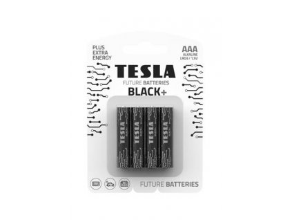 Tesla AAA BLACK+ alkalická, 4 ks