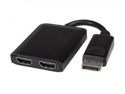 PremiumCord MST adaptér DisplayPort 1.2 - 2x HDMI, rozšíření+zrcadlení+2 obrazy, 4K*2K@60Hz