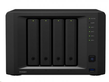 Synology DVA3221 (4C/AtomC3538/2,1GHz/8GBRAM/GTX1650/4xSATA/3xUSB3.2/4xGbE)