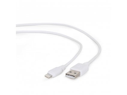 Kabel CABLEXPERT USB 2.0 Lightning (IP5 a vyšší) nabíjecí a synchronizační kabel, 2m, bílý