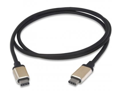 Kabel USB 3.1 konektor C/male - USB 3.1 konektor C/male ,0,5m hliníkové konektory