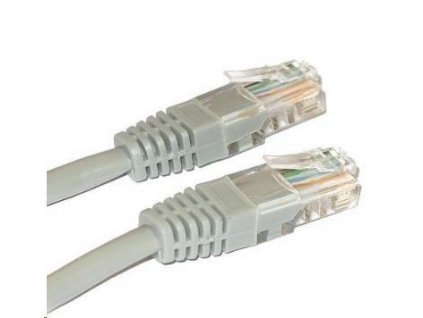 XtendLan patch kabel Cat6, UTP - 0,5m, šedý (prodej po 10 ks)