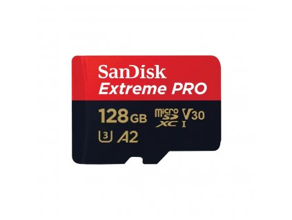 SanDisk Extreme PRO/micro SDXC/128GB/200MBps/UHS-I U3 / Class 10/+ Adaptér