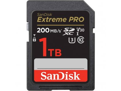 SanDisk Extreme PRO/SDXC/1TB/200MBps/UHS-I U3 / Class 10/Černá