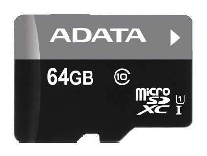 Adata/micro SD/64GB/50MBps/UHS-I U1 / Class 10/+ Adaptér
