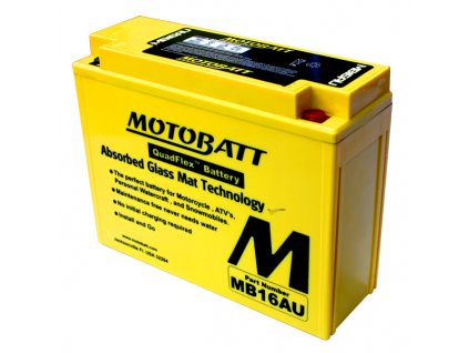 Baterie Motobatt MB16AU pro motocykly (20,5Ah, 12V, 2 vývody)