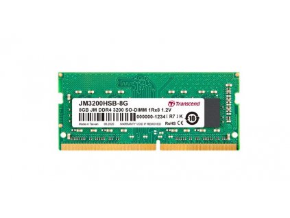 Transcend paměť 8GB (JetRam) SODIMM DDR4 3200 1Rx16 1Gx16 CL22