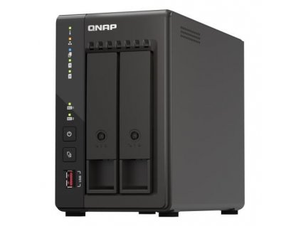 QNAP TS-253E-8G 2-bay desktop NAS, 4-core Intel, 8GB DDR4, 2xSATA, 2xM.2, 2x 2.5GbE, 2xHDMI, 4xUSB