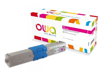 OWA Armor toner pro OKI C301, C321, MC332, MC342, 1500p, 44973534, červená/magenta