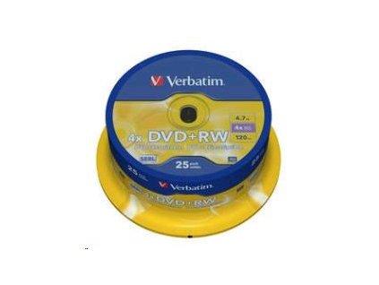 VERBATIM DVD+RW(25-Pack)Spindle/4x/DLP/4.7GB