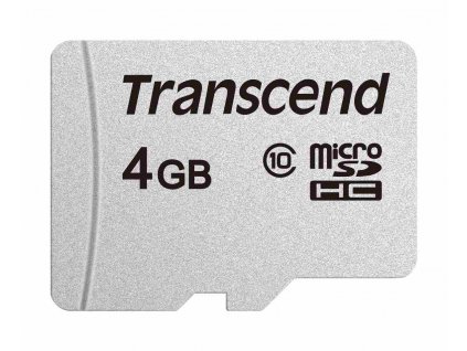 TRANSCEND MicroSDHC karta 4GB 300S, Class 10, bez adaptéru