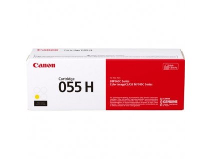 Canon TONER CRG-055H žlutý pro i-SENSYS LBP663Cdw, LBP664Cx, MF742Cdw, MF744Cdw (5 900 str.)