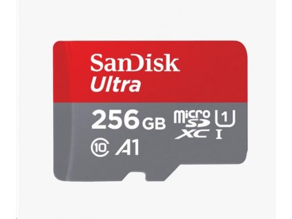 SanDisk MicroSDXC karta 256GB Ultra (100MB/s, Class 10, Android) + adaptér