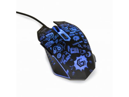 GEMBIRD myš MUS-6B-GRAFIX-01, černá s grafickým potiskem, USB