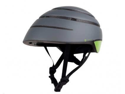 ACER Foldable Helmet (skládací helma), šedá se zeleným reflexním pruhem vzadu, velikost L (60-63 cm), 375 gr