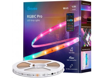 Govee WiFi RGBIC Smart PRO LED pásek 3m - extra odolný