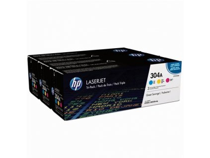 HP 304A CMY 3-pack LJ Toner Cart, CF372AM (2,800 / 2,800 / 2,800 pages)