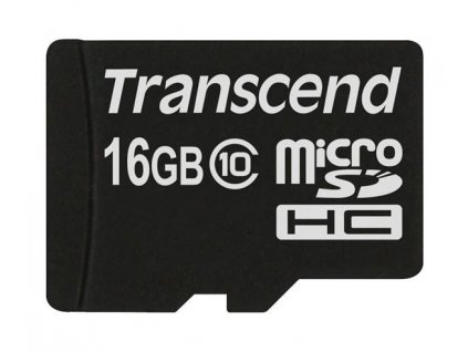 TRANSCEND MicroSDHC karta 16GB Class 10, bez adaptéru