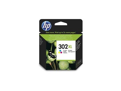 HP 302XL High Yield Tri-color Original Ink Cartridge, , F6U67AE