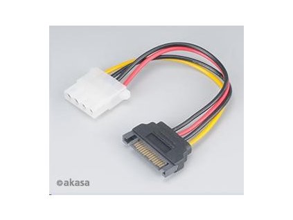 AKASA kabel SATA redukce napájení na 4pin Molex, 15cm
