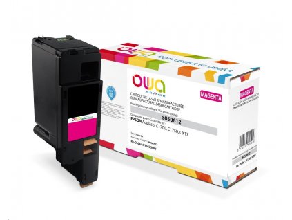 OWA Armor toner pro EPSON AL C1700, C1750, CX17, 1400 Stran, C13S050612, červená/magenta