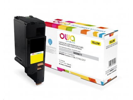 OWA Armor toner pro EPSON AL C1700, C1750, CX17, 1400 Stran, C13S050611, žlutá/yellow