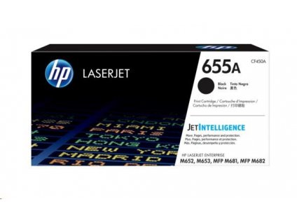 HP 655A Black Original LaserJet Toner Cartridge (CF450A) (12,500 pages)