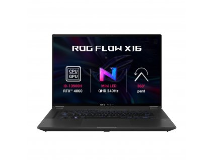 ASUS ROG Flow X16/GV601VV/i9-13900H/16''/2560x1600/T/16GB/1TB SSD/RTX 4060/W11H/Black/2R