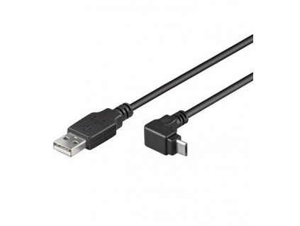 PremiumCord Kabel microUSB 2.0, A-B, 90°, 1.8m