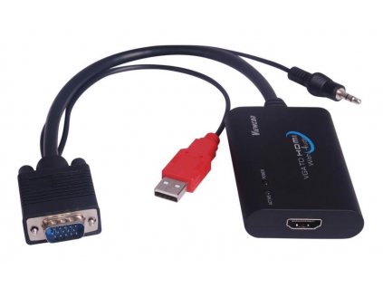 Redukce VGA+audio elektronický konvertor na rozhraní HDMI