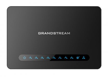 Adaptér Grandstream HandyTone HT818 (ATA), IP brána, 8x FXS, 2 SIP účty, 1x Gbit LAN, NAT router, 3-cestná konf., auto-p