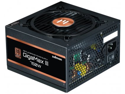 ZALMAN GigaMax III 750W Zdroj, ATX, 750W, aktivní PFC, 120mm ventilátor, 80PLUS Bronze