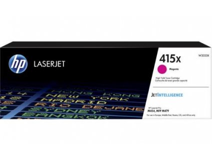 HP W2033X originální toner purpurový č.415X velký cca 6000 str. (magenta, pro HP CLJ M454, M479, Jetintelligence )