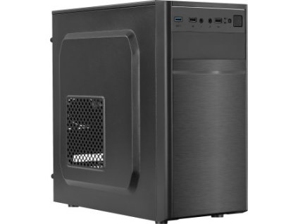 EUROCASE skříň MC X103 black, micro tower, 1x USB 3.0, 2x USB 2.0, 2x audio, bez zdroje