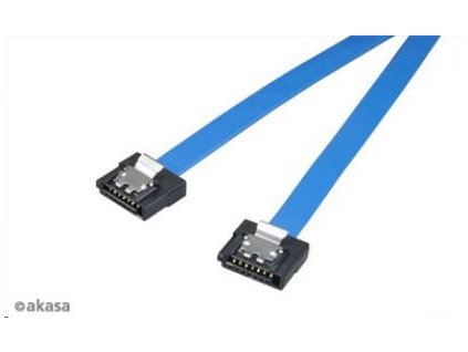 AKASA kabel Super slim SATA3 datový kabel k HDD,SSD a optickým mechanikám, modrý, 30cm