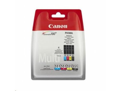 Canon CARTRIDGE CLI-551 C/M/Y/BK Multi Pack pro PIXMA IP7250, IP8750, IX6850, MG5x50, MX725, MX925 (300 str.)