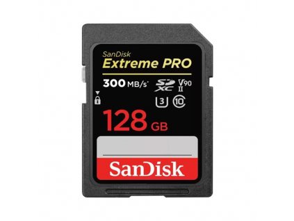 SanDisk Extreme PRO/SDXC/128GB/300MBps/UHS-II U3 / Class 10/Černá