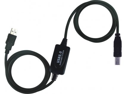 Kabel USB 2.0 repeater a propojovací kabel A/M-B/M 10m