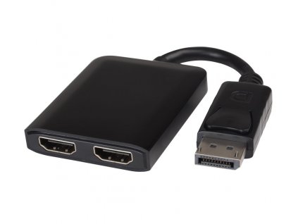 Adaptér DisplayPort - 2x HDMI , rozšíření + zrcadlení obrazu, 4K*2K@30Hz