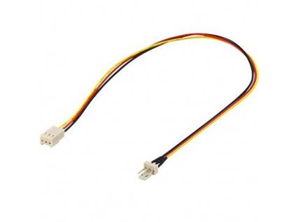 Kabel Akasa PremiumCord k ventilátoru 3pin samec - 3pin samice 0,3m, prodlužovací