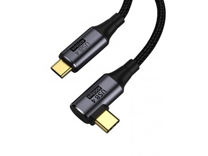 Kabel GEN 3x2 USB4™ 40Gbps 8K@60Hz Thunderbolt 3 zahnutý, 0,3m