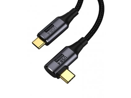 Kabel GEN 3x2 USB4™ 40Gbps 8K@60Hz Thunderbolt 3 zahnutý, 0,8m
