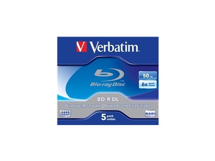 VERBATIM BD-R DL 50GB, 6x, jewel case 5 ks
