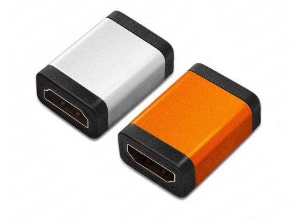 PremiumCord adaptér HDMI A - HDMI A (F/F), oranžová