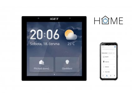 iGET HOME GW6 Control 4'' LCD Gateway - brána Wi-Fi/Bluetooth/Zigbee 3.0, Philips HUE,Tuya,Andr,iOS