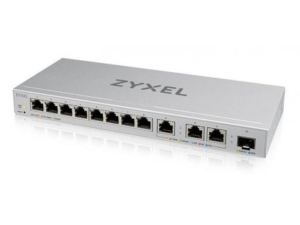 Zyxel XGS1250-12 12-port Gigabit Webmanaged Switch, 8x gigabit RJ45, 3x MultiGig 1/2.5/5/10G, 1x SFP+