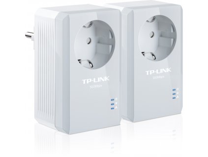 Powerline ethernet TP-Link TL-PA4010P KIT nano adaptér (600 Mbps), průch. zásuvka