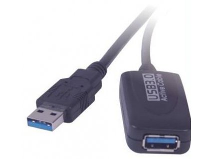 Repeater PremiumCord USB 3.0 repeater a prodlužovací kabel A/M-A/F 5m
